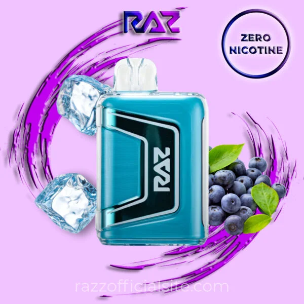 Blue Raz Ice Zero Nicotine – 9000 Puffs
